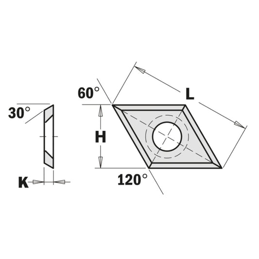CMT - HWM Indexable knives - 4 cutting edges - 30° 790.280.00