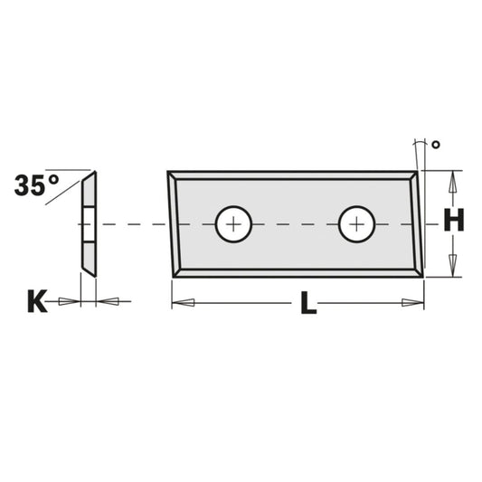 CMT - HWM Indexable knives - 4 cutting edges - 35° 790.283.12
