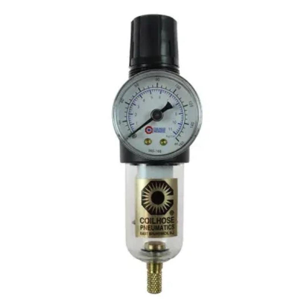 Coilhose Pneumatics 1/4" Miniature Integral Filter/Regulator, Gauge MFC2-G