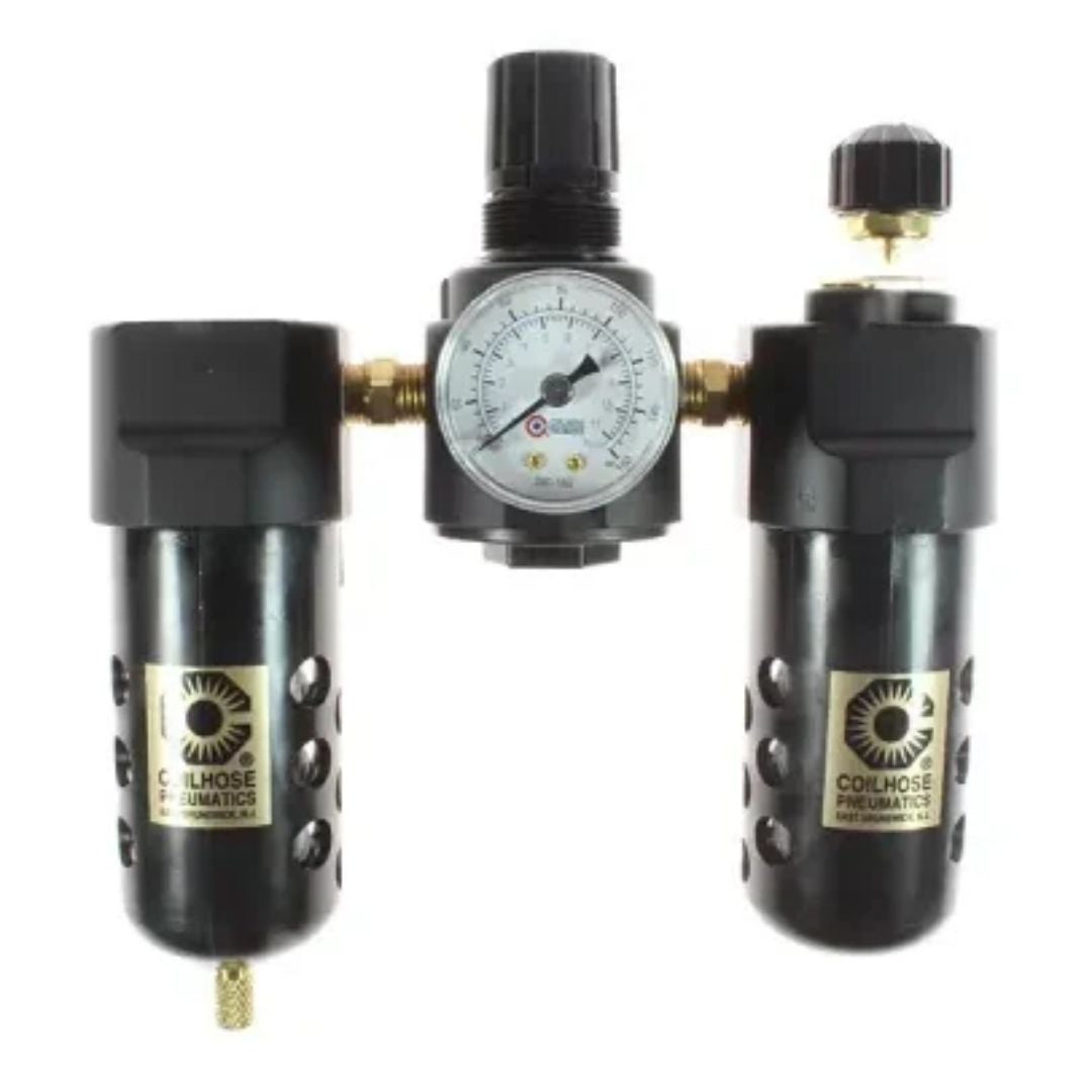 Coilhose Pneumatics 26 Series 1/4" Filter/Regulator/Lubricator, Gauge 26FRL2-G