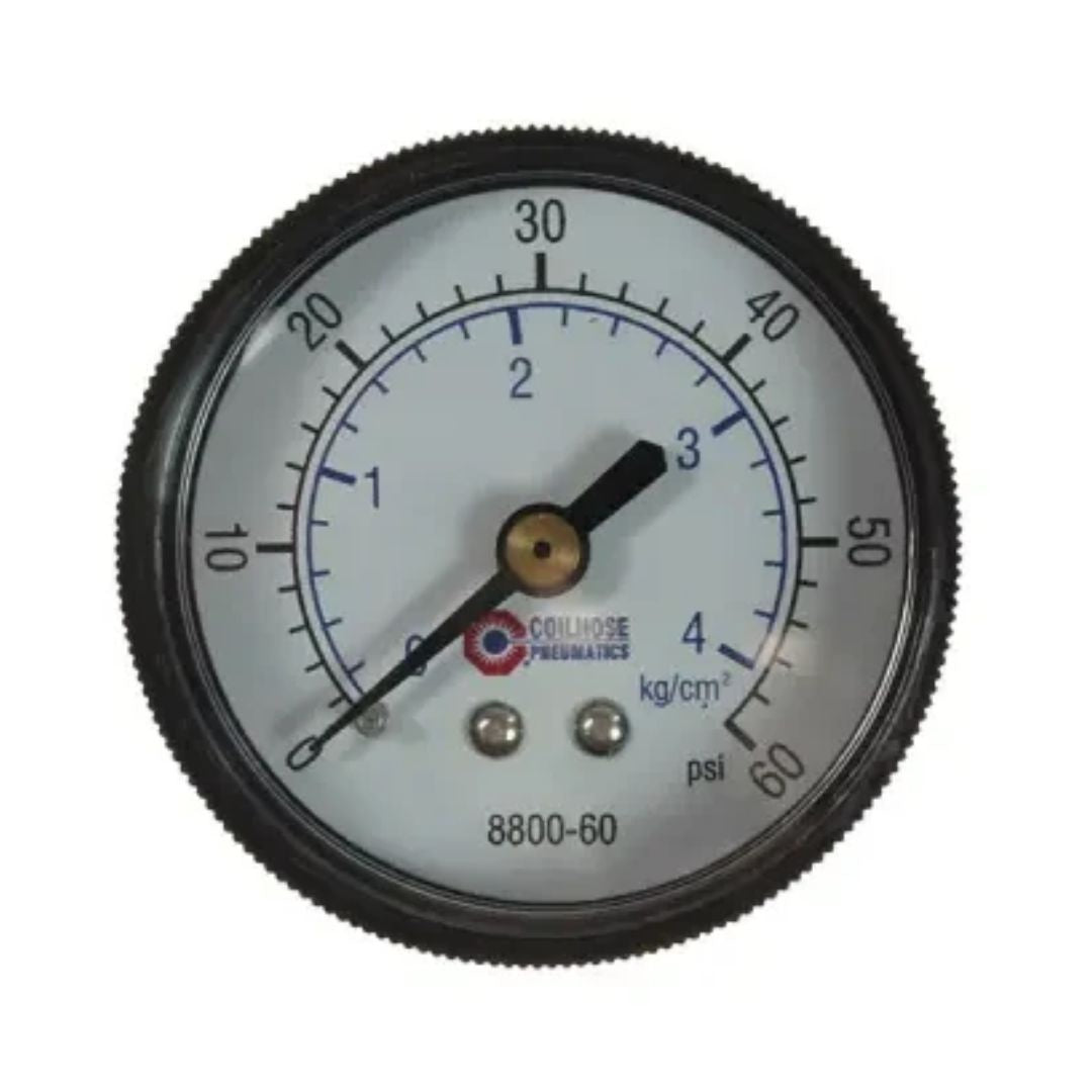 Coilhose Pneumatics 2" Dial Gauge, 1/4 Back Mount, 0-60 psi 8800-60