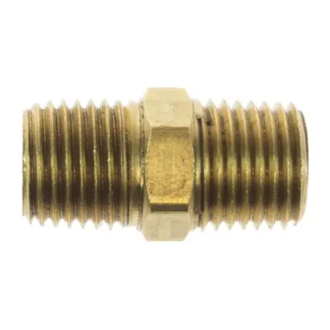 Coilhose Pneumatics Hex Nipple, 1/4" MPT x 1/4" MPT H0404