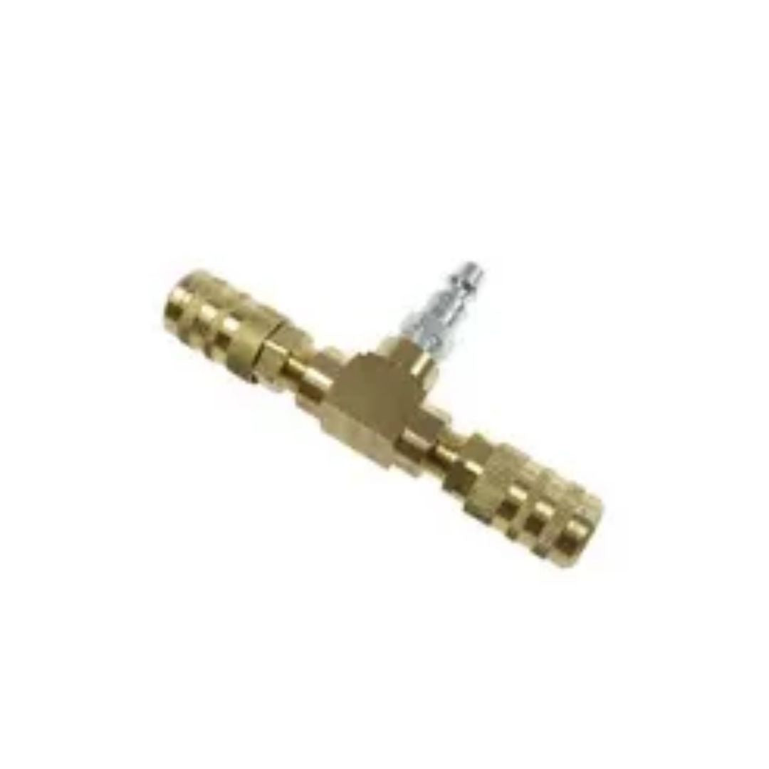 Coilhose Pneumatics Tee Manifold Assembly, 1/4" 6 Ball Industrial Interchange T004-15X