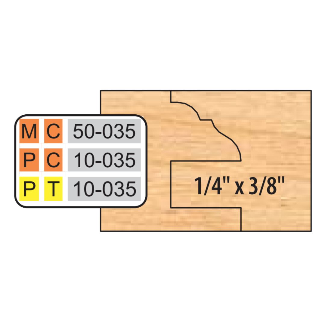 Freeborn MC-50-035 6pc Cabinet Door Cope and Pattern Set