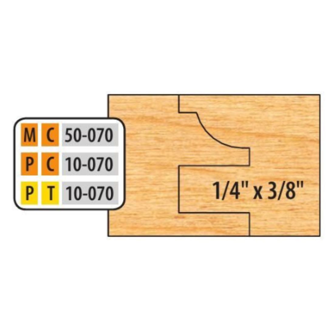 Freeborn MC-50-070 6pc Cabinet Door Cove Cope and Pattern Set