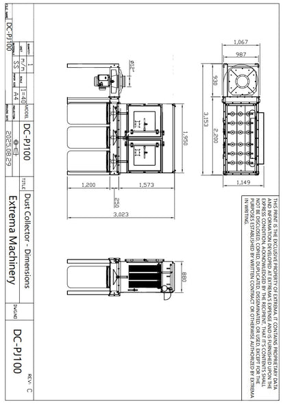 DC-PJ100 10HP Pulse Jet Clean Dust Collector