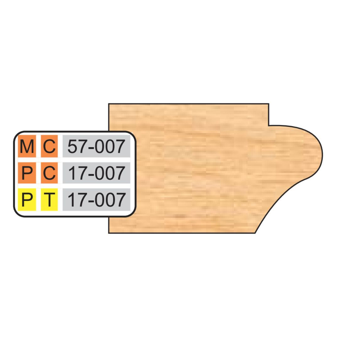 Freeborn PC-17-007 Door Edge Detail Pro-Line Shaper Cutter