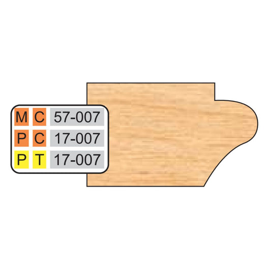 Freeborn PC-17-007 Door Edge Detail Pro-Line Shaper Cutter