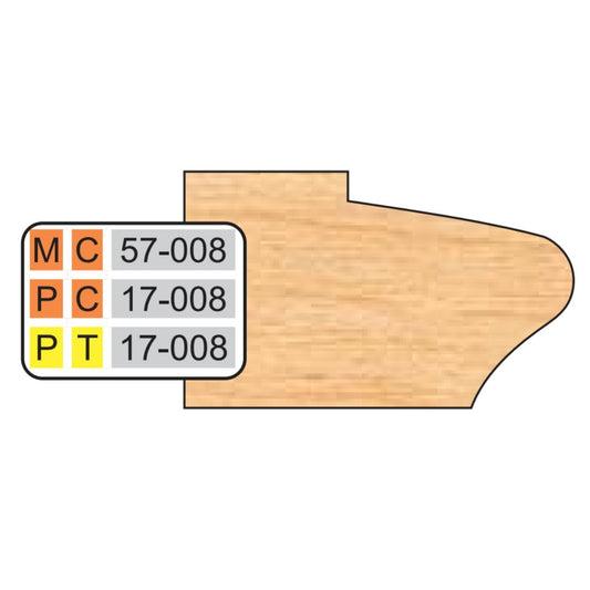 Freeborn PC-17-008 Door Edge Detail Pro-Line Shaper Cutter