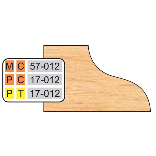 Freeborn PC-17-012 Door Edge Detail Pro-Line Shaper Cutter