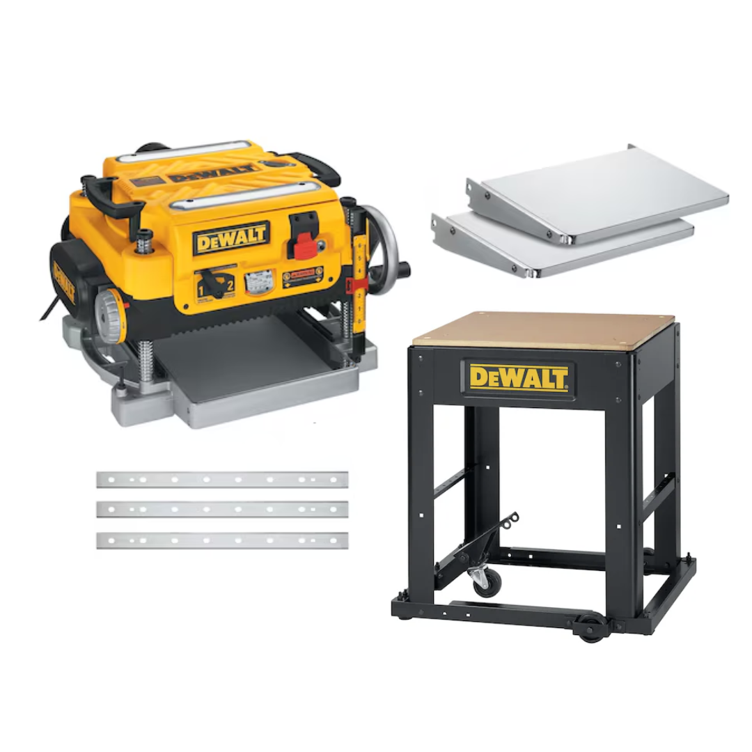 Dewalt 13" Thickness Planer Kit with Stand, Knives, and Folding Table