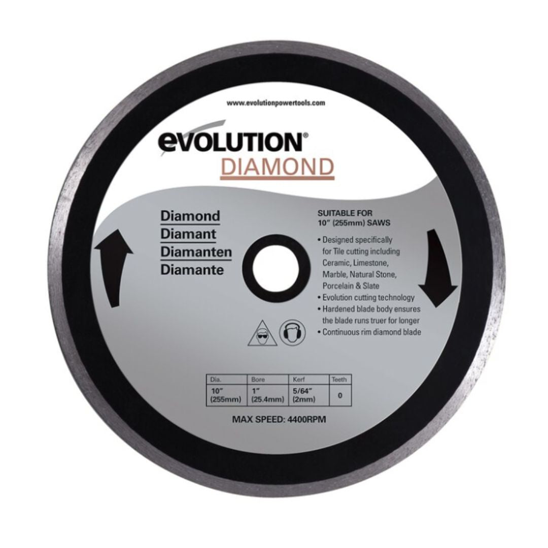 Evolution 10" Diamond Masonry Blade for Tile Cutting
