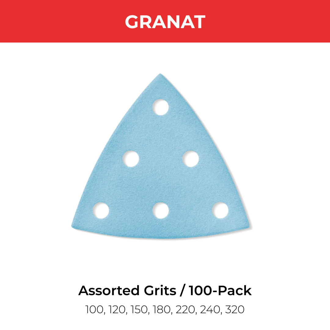 Festool 100-Pack 93mm Delta Granat Sanding Discs