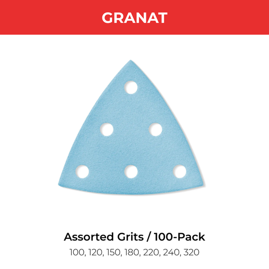 Festool 100-Pack 93mm Delta Granat Sanding Discs