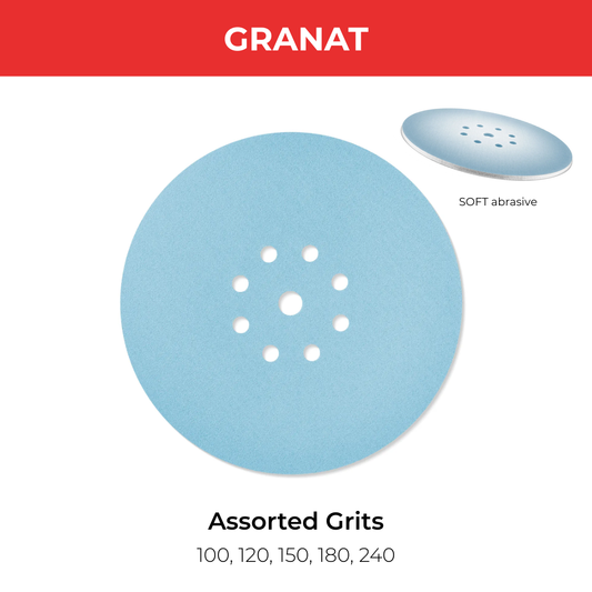 Festool 25-Pack SOFT Granat Sanding Discs for Planex Long-Reach Sanders
