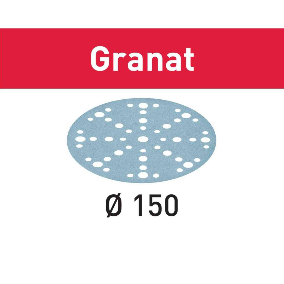 Festool 575154 P40-Grit Granat Sandpaper for 150mm Sanders, 10ct