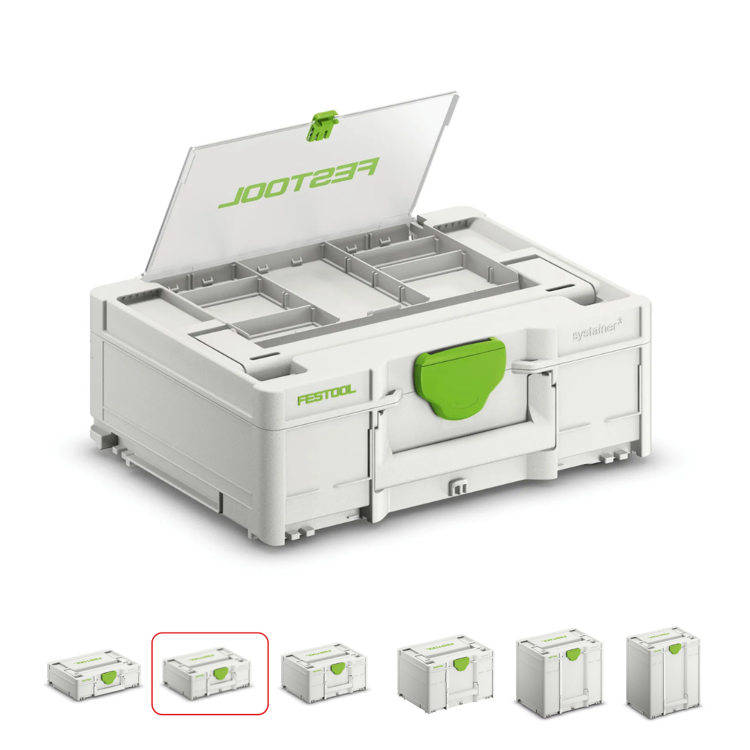 Festool 577346 Empty Systainer with Drill Bit Lid Storage, SYS3 M137
