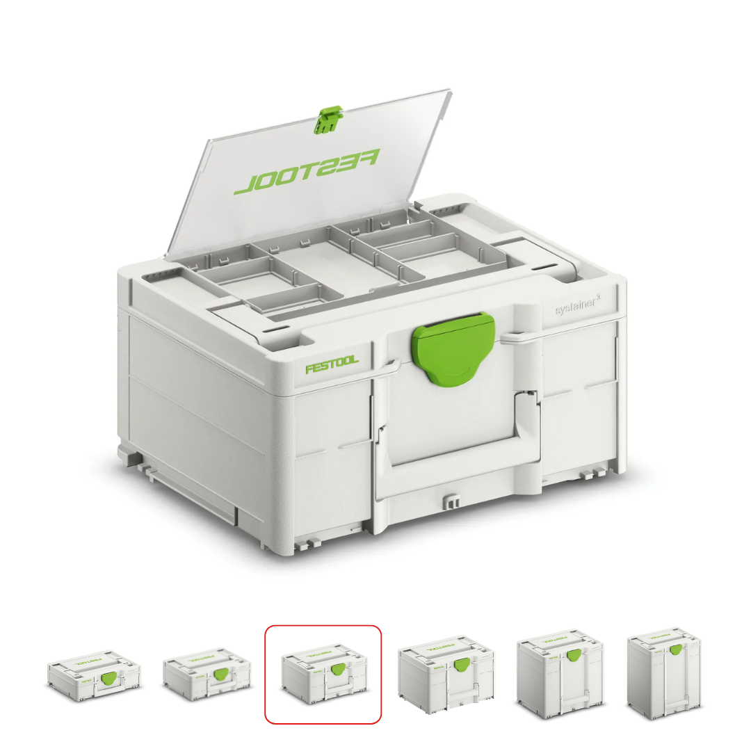 Festool 577347 Empty Systainer with Drill Bit Lid Storage, SYS3 M187