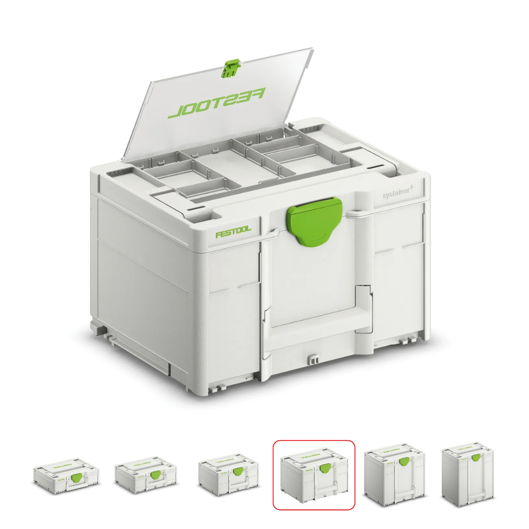 Festool Storage Sys3 For Router Festool 577348 Empty Systainer with Drill Bit Lid Storage, SYS3 M237 ...