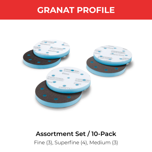 Festool 578799 Assorted 10-Pack Granat PROfile Sanding Discs for 125mm/5" Sanders