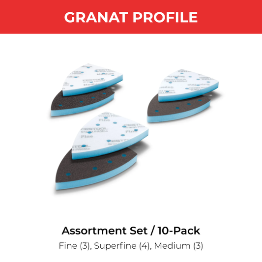 Festool 578807 Assorted 10-Pack Granat PROfile Sanding Discs for 100x150 Delta Sanders