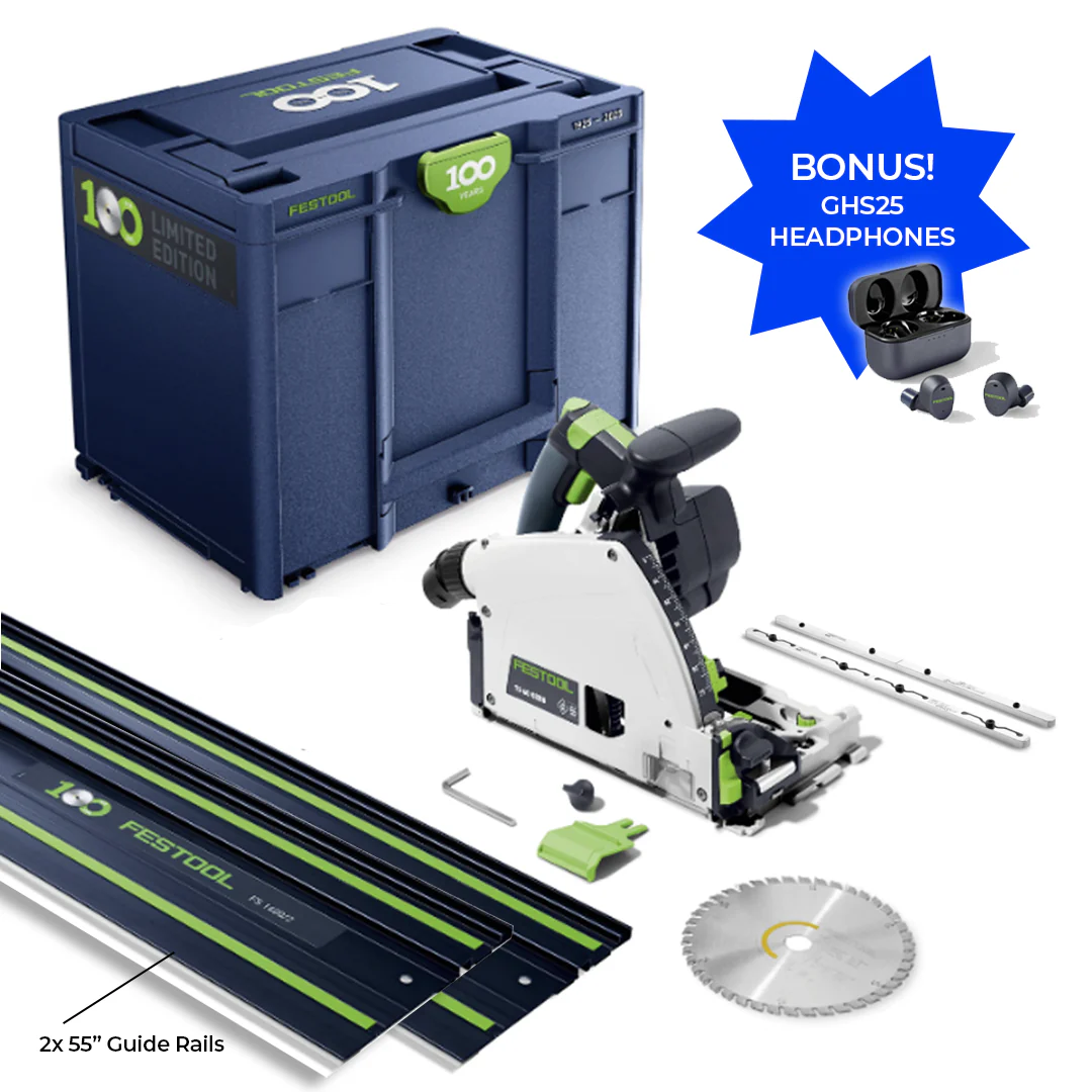 Festool TS60 100 Year Limited Edition Track Saw with Guide Rail Connector Set