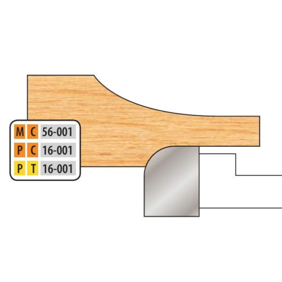 Freeborn PC-16-001 Back Cutters - Raised Panel for 3/4"