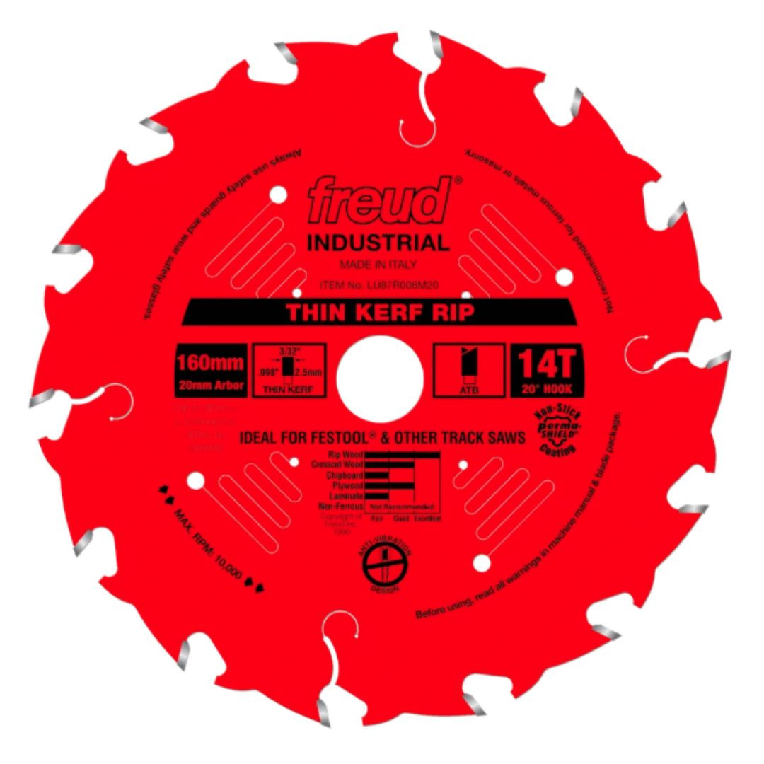 Freud 160mm Thin Kerf Rip Blade LU87R006M20