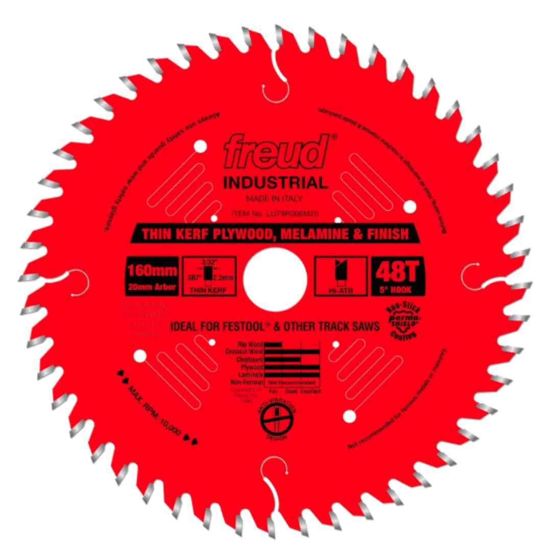 Freud 160mm Thin Kerf Ultimate Plywood & Melamine Blade LU79R006M20