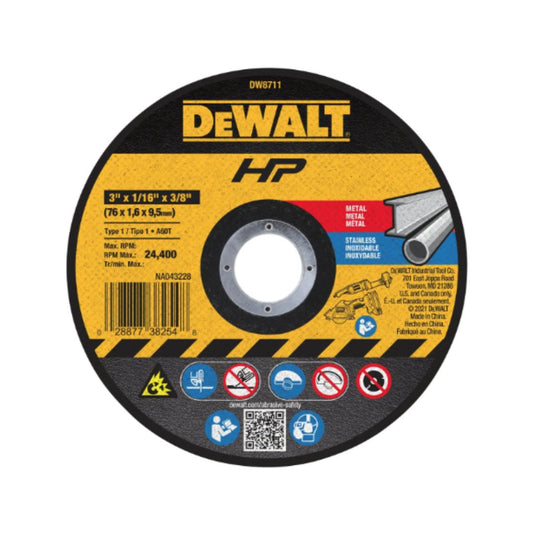 HP 3" x 1/16" x 3/8" A60T Metal & Stainless Cutting & Grinding Wheel