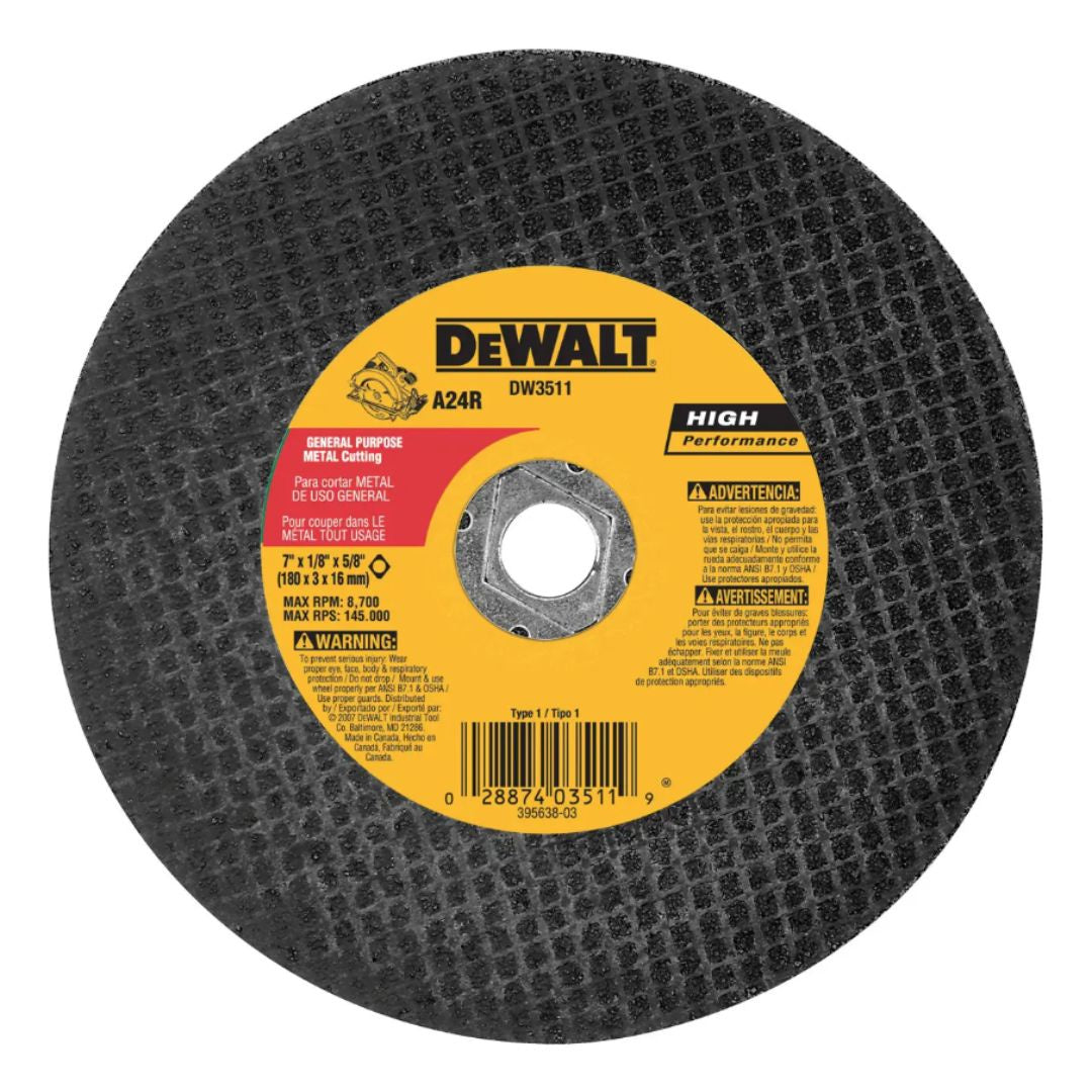 HP 7" x 1/8" x 5/8" Diamond Drive Aluminum Oxide Cutting Wheel for Metal