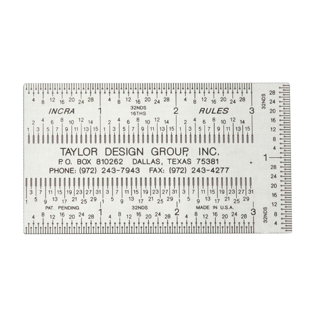 INCRA Precision Pocket Rule - 3"x2"