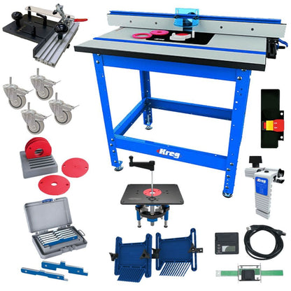 Kreg KL5 PRS1045 Deluxe Pro Router Table Package – Router Lift – Digital Readout