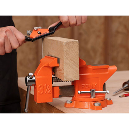 Pony 4" Light Duty Bench Vise with Swivel Base