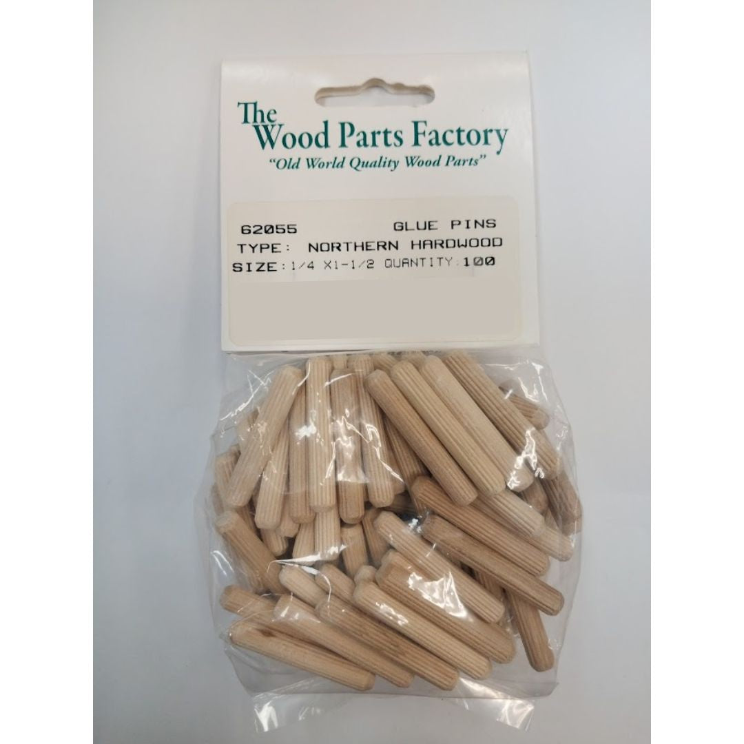 1/4" x 1-1/2" Fluted Dowel 100 pc