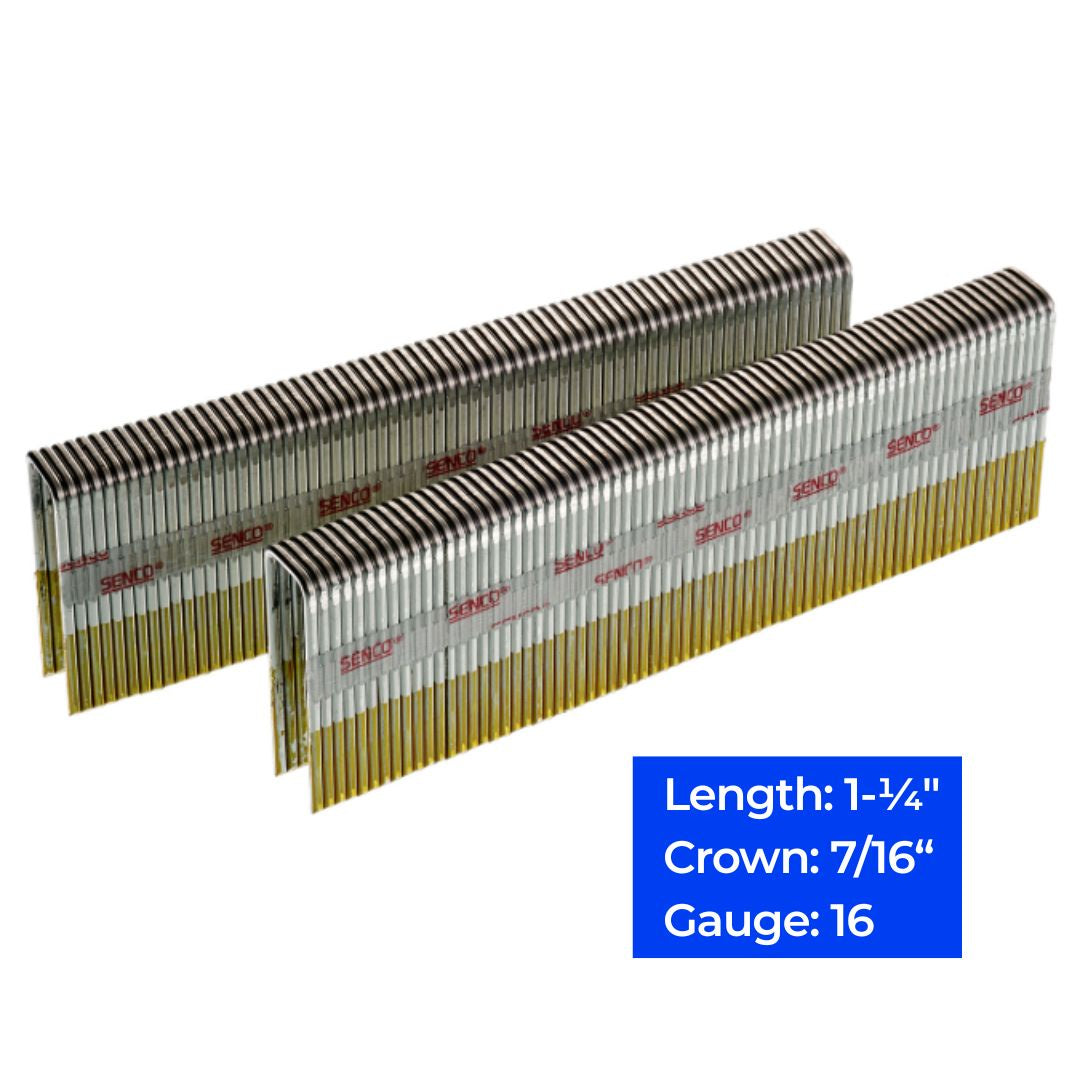 16ga 7/16″ Crown Heavy Wire Staples 1-1/4", 10,000 ct