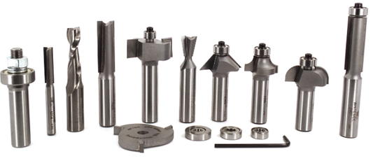 10pc Essential Router Bit Set