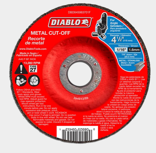 4.5"x1/16"x7/8" Metal Cutoff