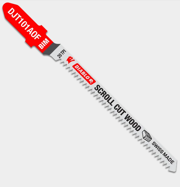 Diablo Bi-Metal 3-1/4" Scroll T Jig Saw Blades 5PK Jigsaw