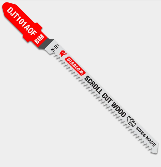 Diablo Bi-Metal 3-1/4" Scroll T Jig Saw Blades 5PK Jigsaw
