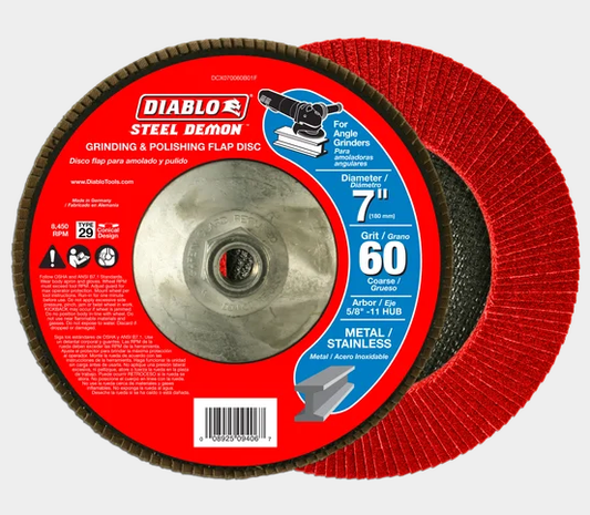 7" 60-Grit Steel Demon™ Flap Disc for Metal