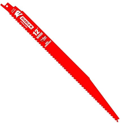 Diablo Bi-Metal Reciprocating Saw Blades for Nail-Embedded Wood - Variable Tooth Design - 12" Length, 4/6 TPI, 2-Pack - DS1212BW2