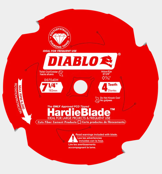 7-1/4" x 4-Teeth HardieBlade™ Saw Blade for Fiber Cement