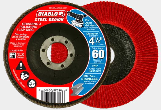 4-1/2" 60-Grit Type 29 Steel Demon™ Flap Disc for Metal