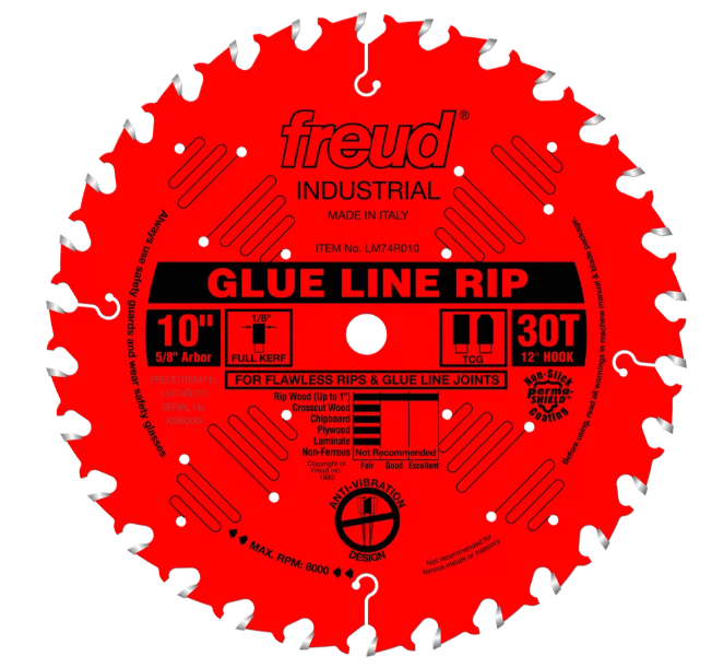 10" Industrial Glue Line Ripping Blade