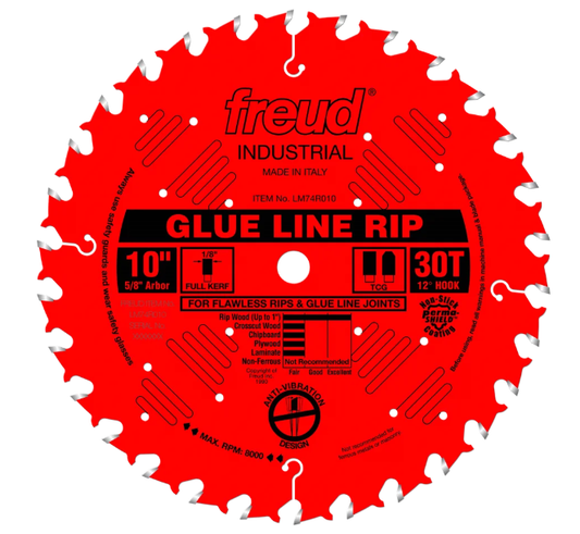 10" Industrial Glue Line Ripping Blade
