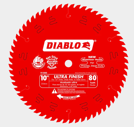 10" x 80-Teeth Ultra Finish Saw Blade for Wood