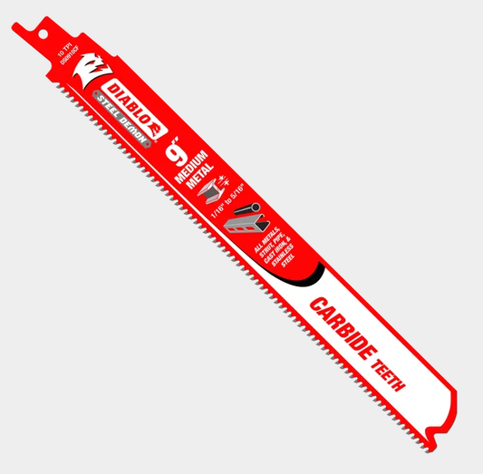 9" 10TPI Steel Demon™ Carbide Teeth Reciprocating Saw Blade for Medium Metal