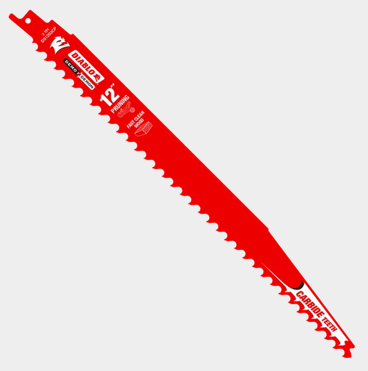12" 3TPI Demo Demon™ Carbide Teeth Reciprocating Saw Blade for Pruning and Clean Wood