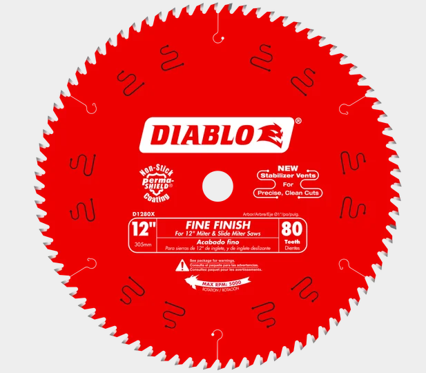 12" x 80-Teeth Fine Finish Saw Blade for Wood